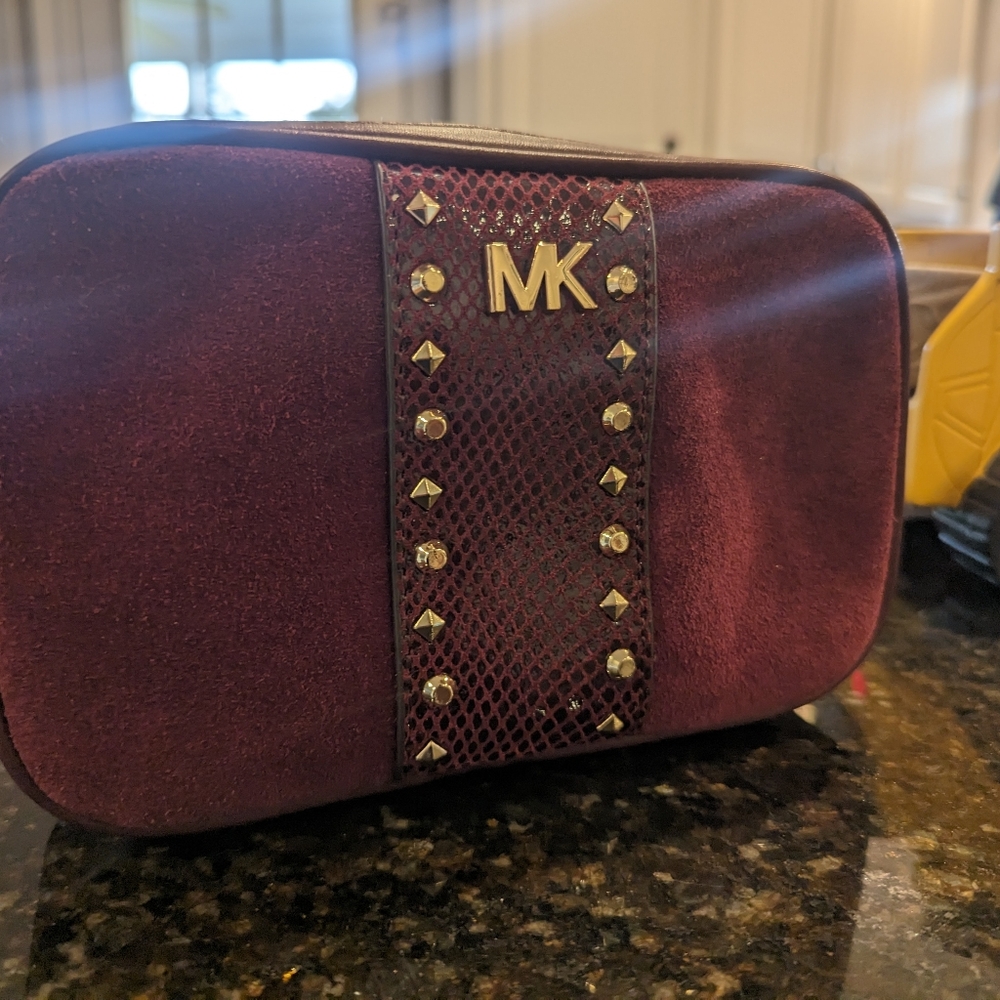 Michael Kors Burgundy Studded FANNY Bag